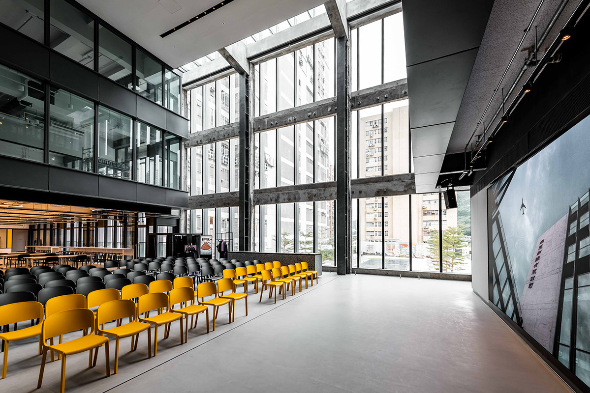 The Mills Fabrica Atrium set up for a conference