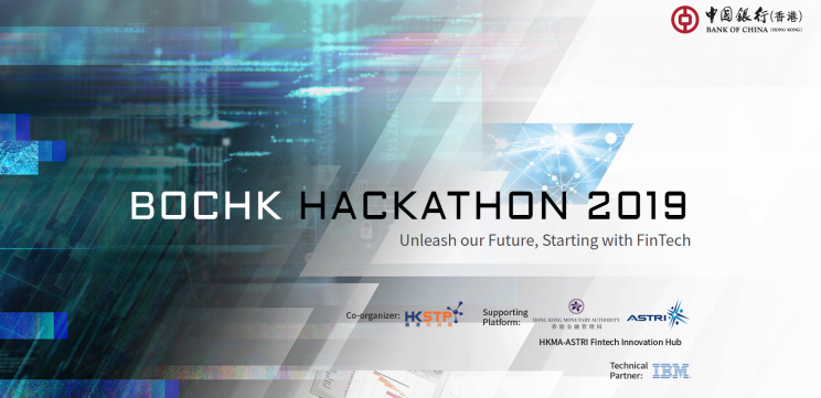 An image advertising the BOCHK Hackathon event