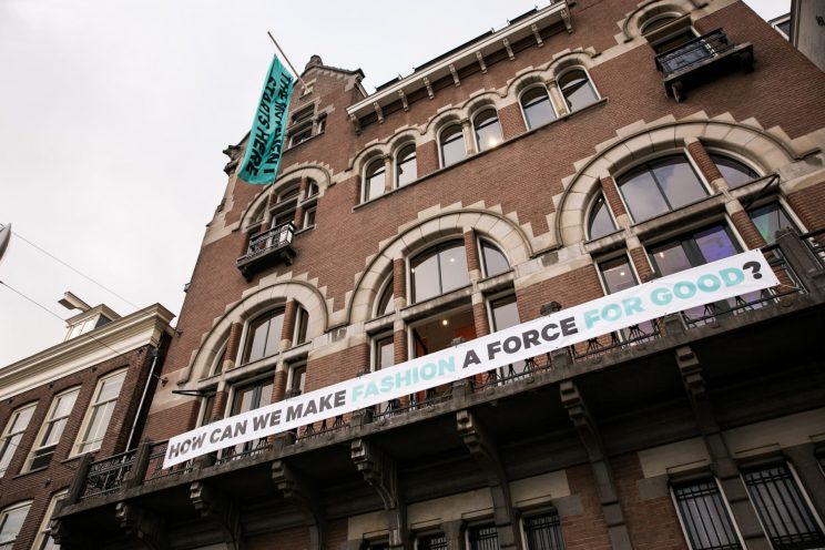 Good Fashion Fund - Old building showing banners